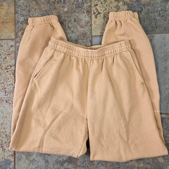 Aritzia TNA Size XS The Super Fleece Taupe Jogger Pants Elastic Waist NWOT - Picture 1 of 15